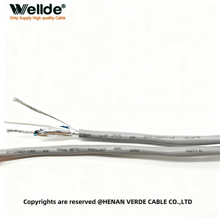 1 pár 16AWG stíněný PVC ovládací kabel