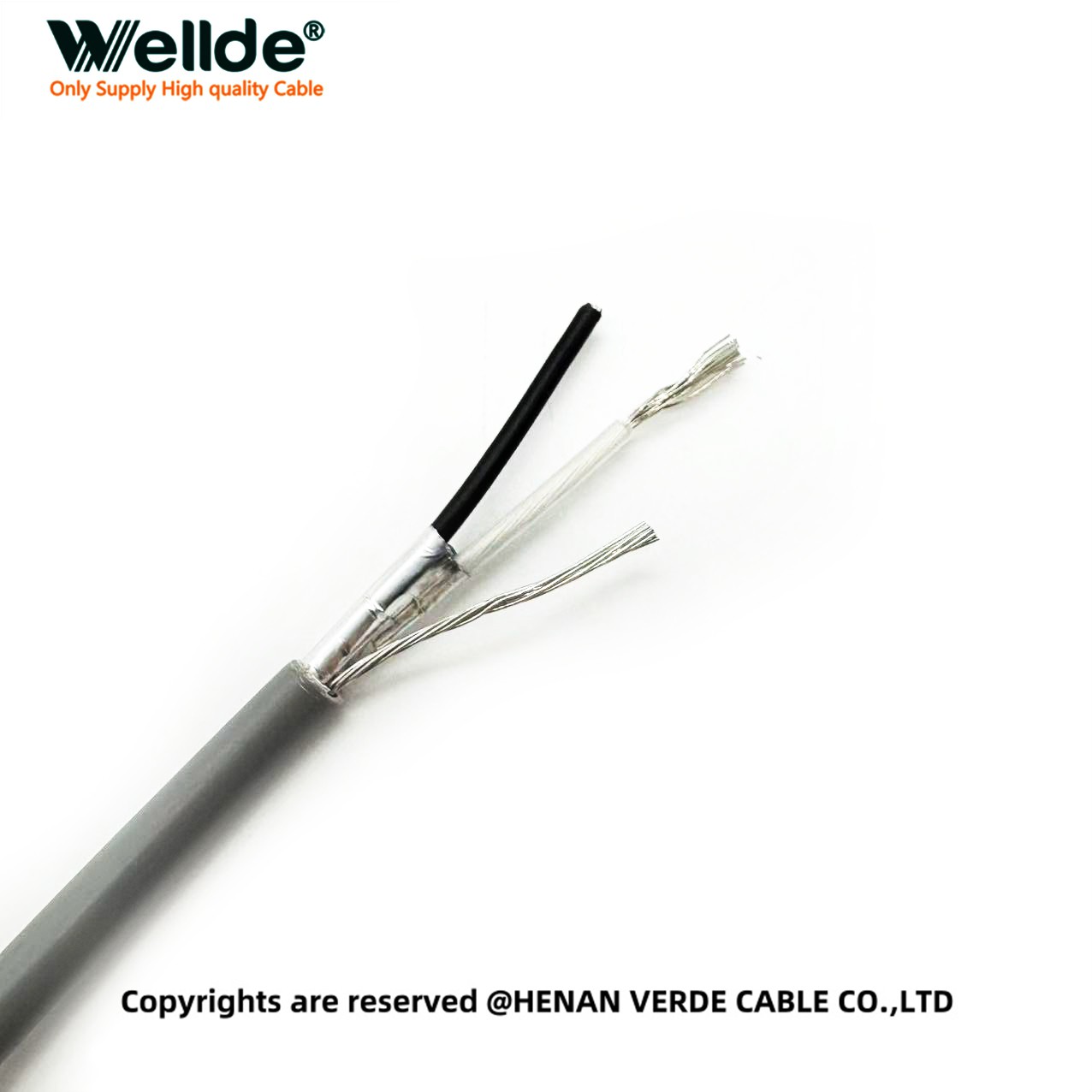 PVC insulated and jacketed 2 core 18 AWG control cable for signal transmission PVC insulated and jacketed 2 core 18 AWG control cable for signal transmission