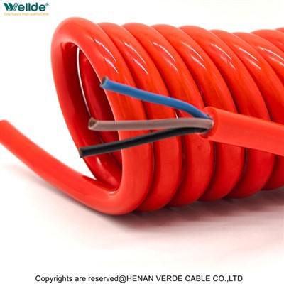 3žilový červený spirálový kabel