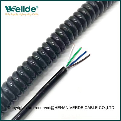 4jádrový 1.{2}}mm2 spirálový kabel